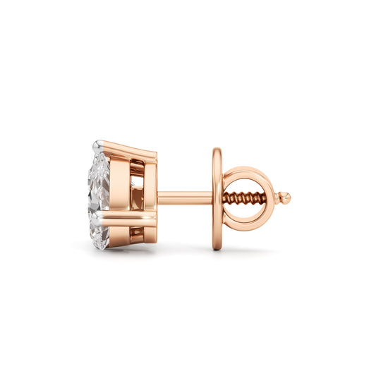 1.5Ct Pear Shape Solitaire Studs Earrings
