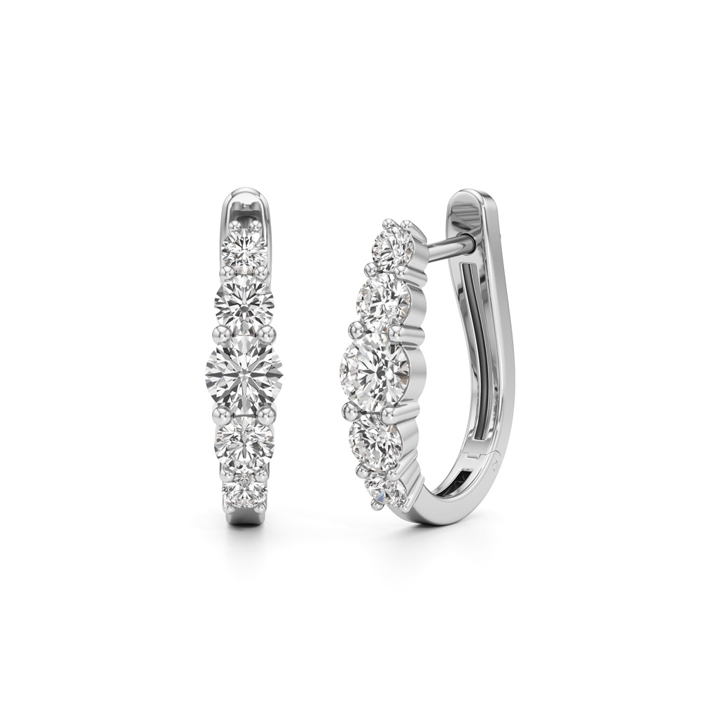 1Ct Round Shape Delicate Earrings