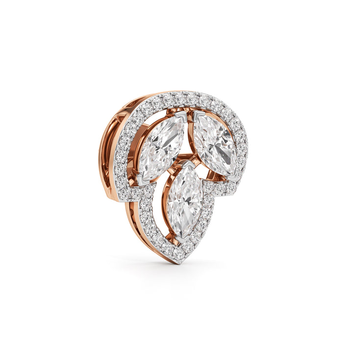 1.75Ct Marquise Shape Halo Studs Earrings
