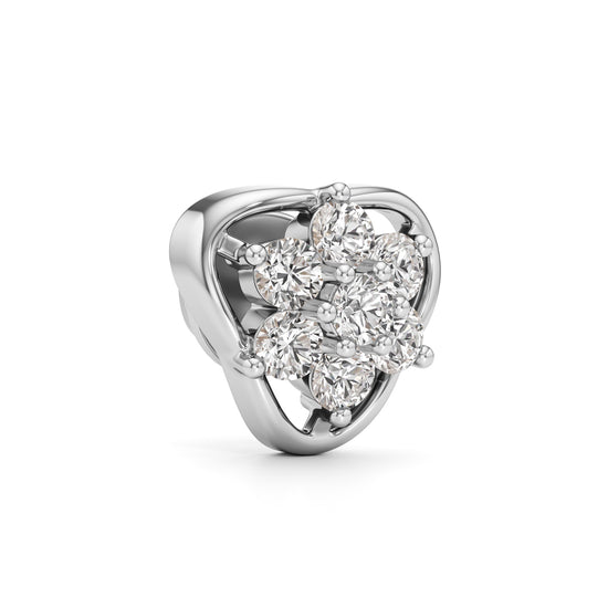 0.75Ct Round Shape Fancy Studs Earrings