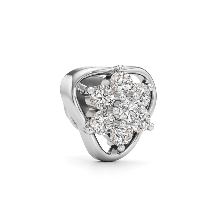 0.75Ct Round Shape Fancy Studs Earrings