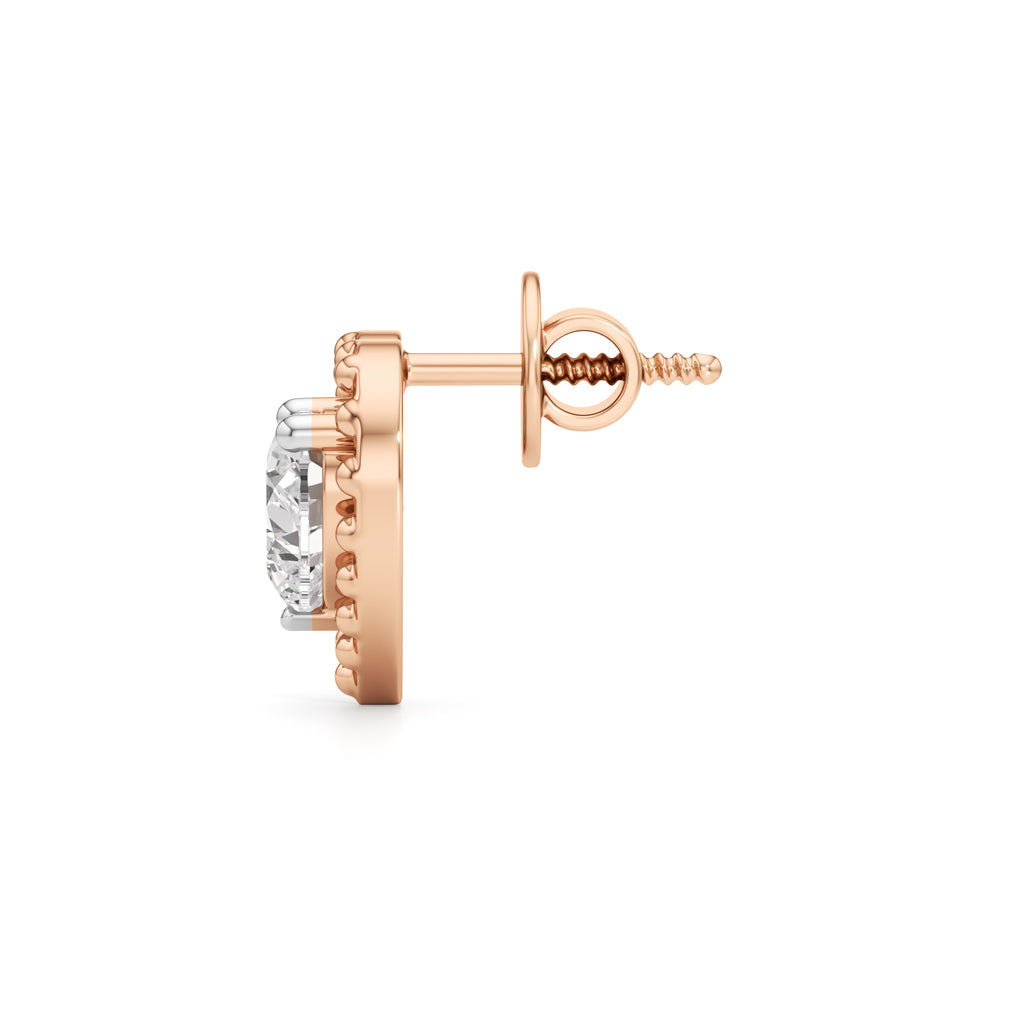 1.50Ct Heart Shape Solitaire Studs Earrings
