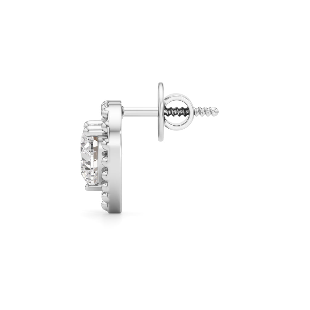 1.50Ct Heart Shape Solitaire Studs Earrings