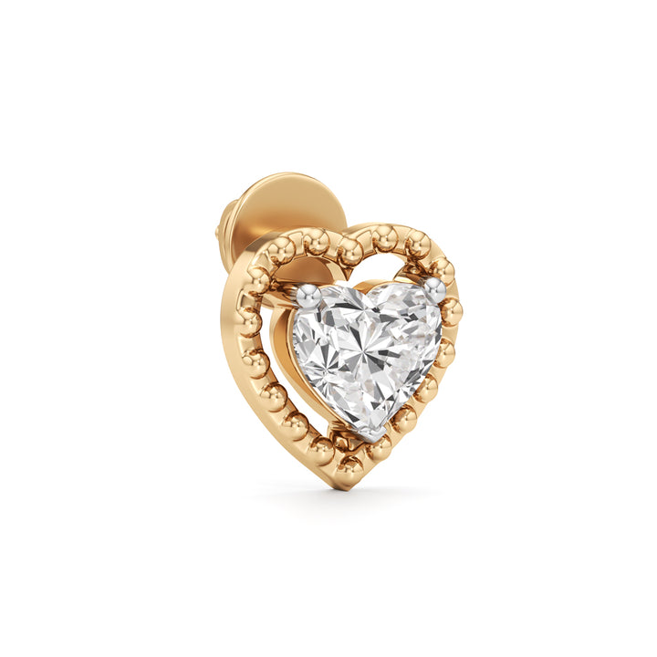 1.50Ct Heart Shape Solitaire Studs Earrings