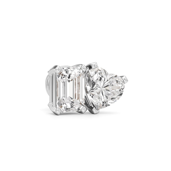 5Ct Emerald Shape,,Solitaire Studs Earrings