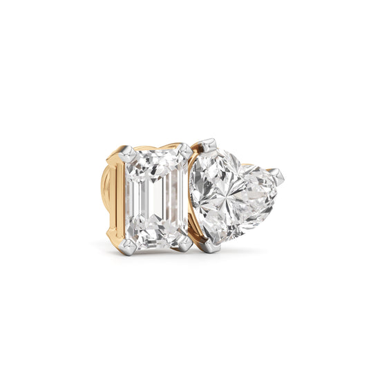 5Ct Emerald Shape,,Solitaire Studs Earrings
