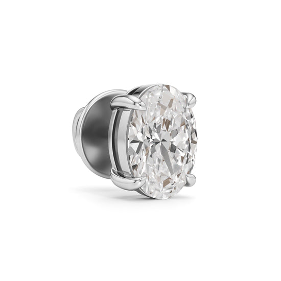 2Ct Oval Shape Solitaire Studs Earrings