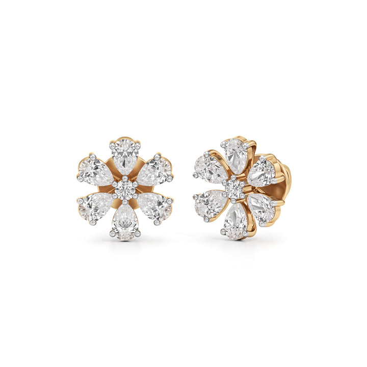 2.25Ct Round Shape,,Fancy Studs Earrings