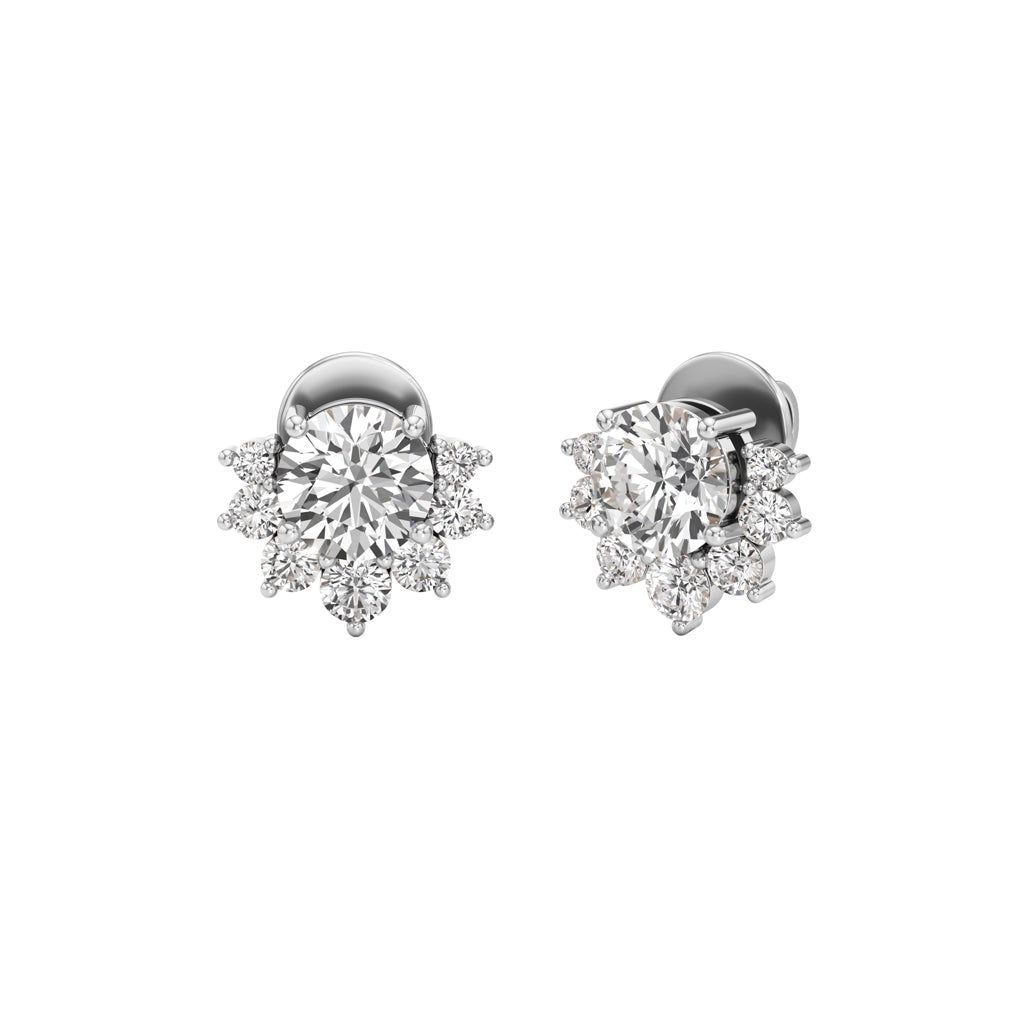 2.75Ct Round Shape,,Fancy Studs Earrings