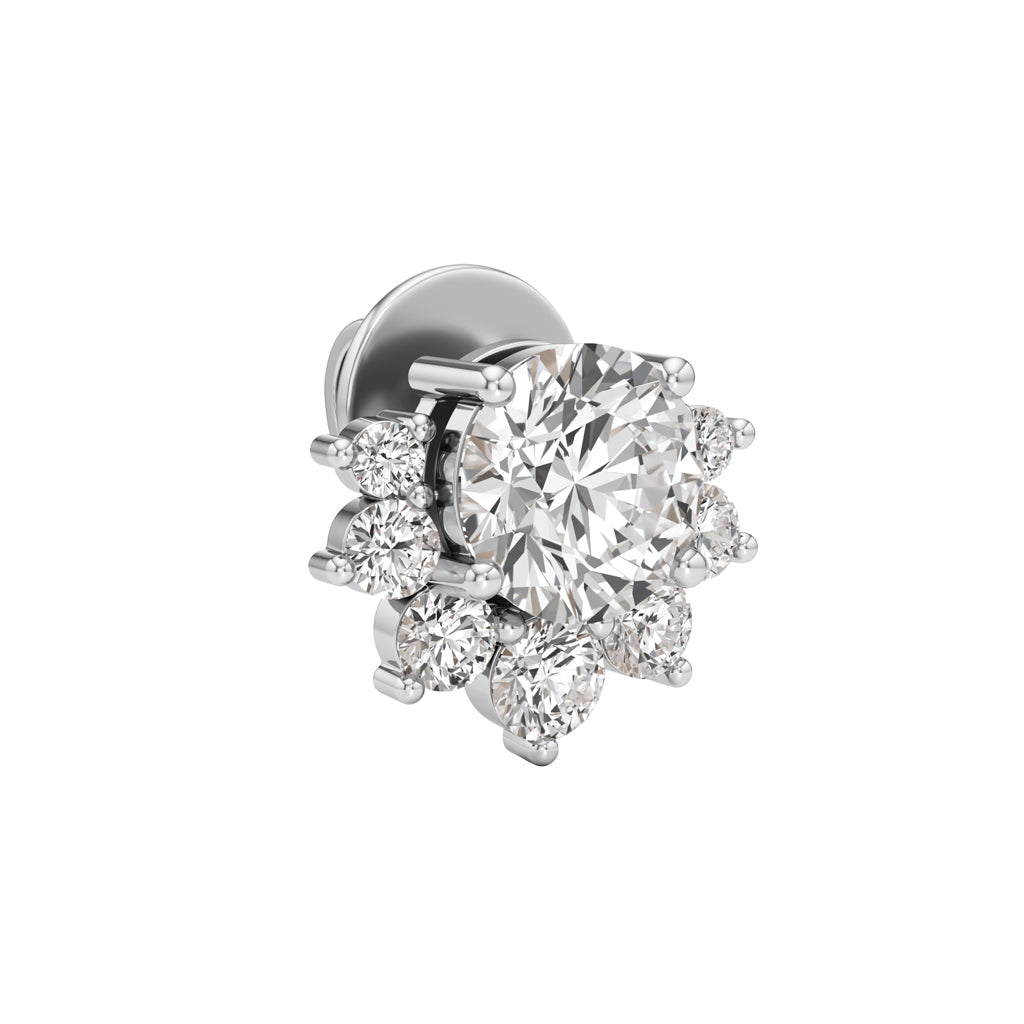 2.75Ct Round Shape,,Fancy Studs Earrings