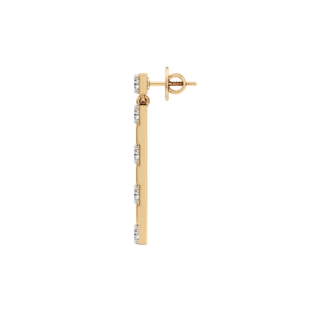 1Ct Round Shape,,Fancy Studs Earrings
