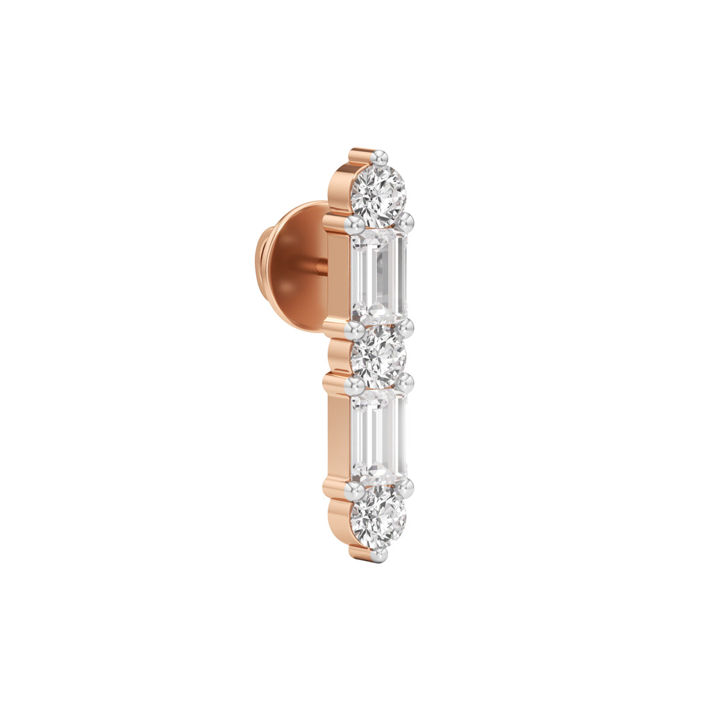 1.25Ct Emerald Shape Fancy Studs Earrings