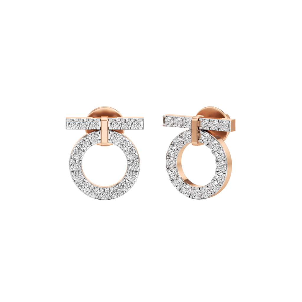0.50Ct Round Shape,,Fancy Studs Earrings