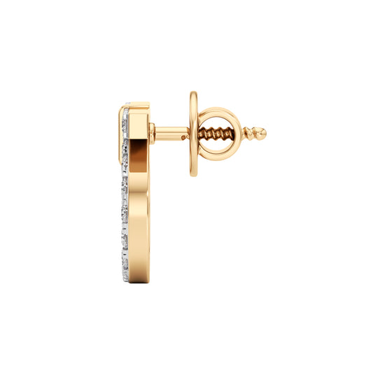 0.50Ct Round Shape,,Fancy Studs Earrings