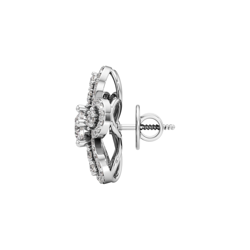 2.25Ct Round Shape,,Fancy Studs Earrings