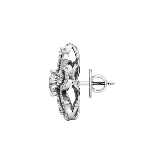 2.25Ct Round Shape,,Fancy Studs Earrings