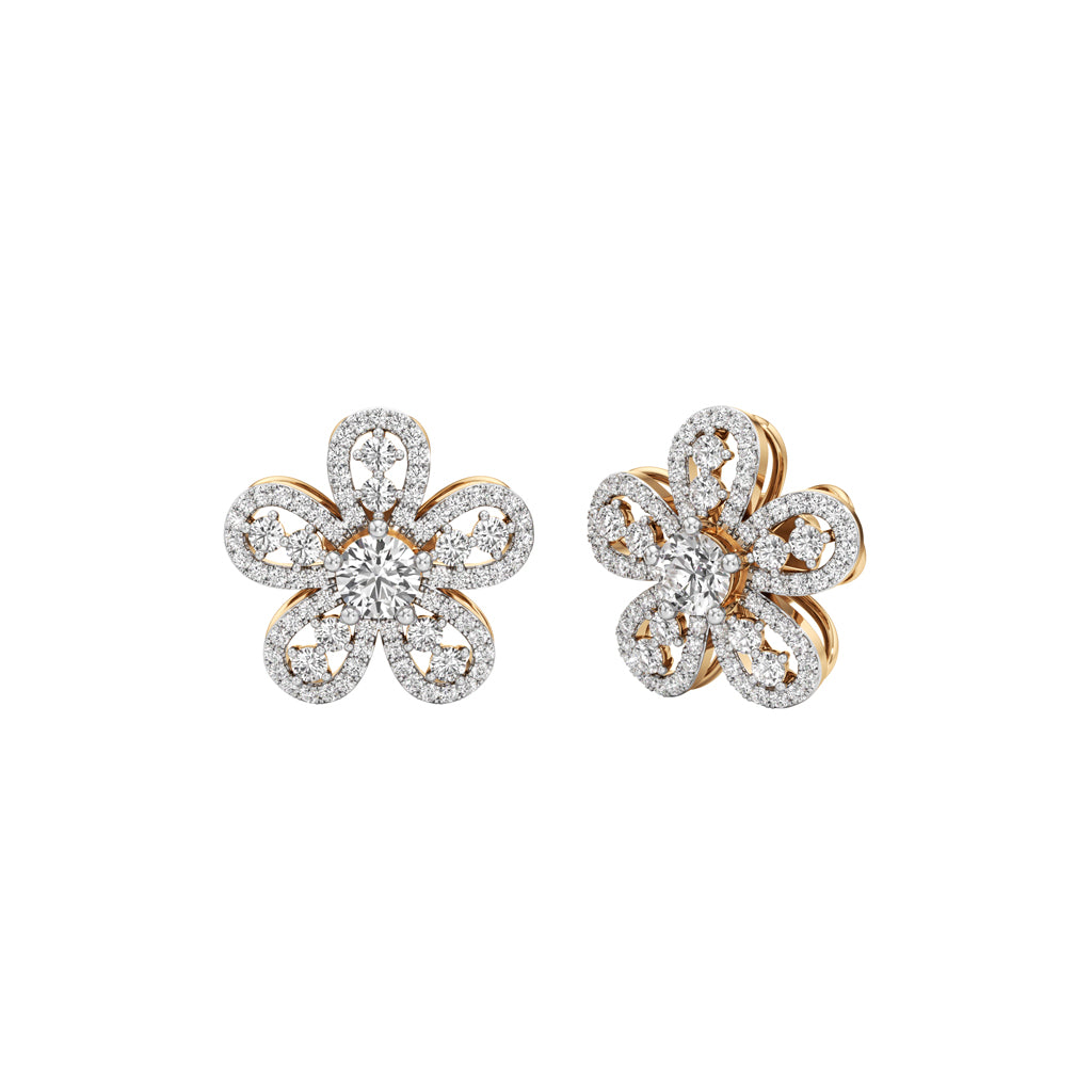 2.25Ct Round Shape,,Fancy Studs Earrings