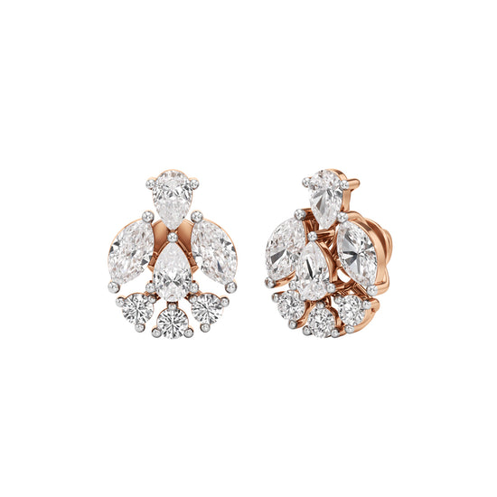 2.50Ct Marquise Shape Fancy Studs Earrings