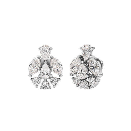 2.50Ct Marquise Shape Fancy Studs Earrings