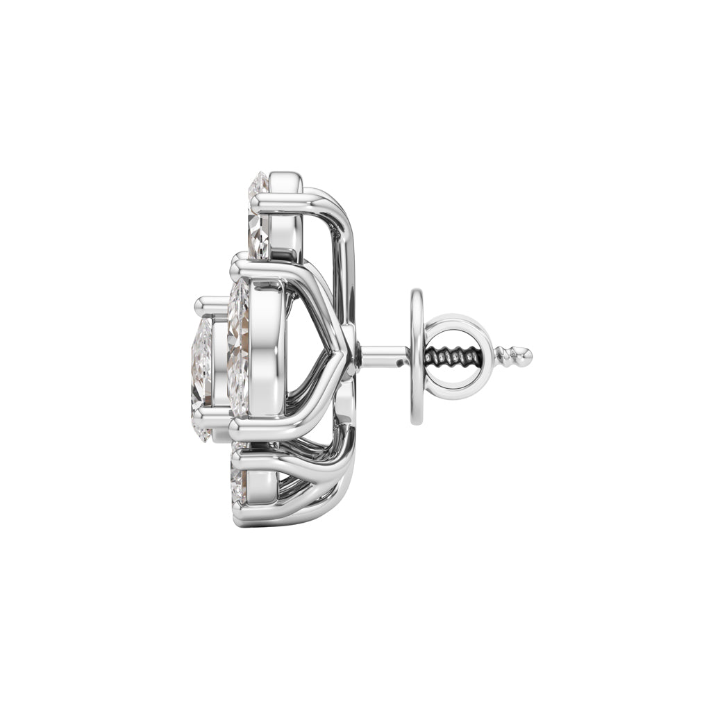 2.50Ct Marquise Shape Fancy Studs Earrings