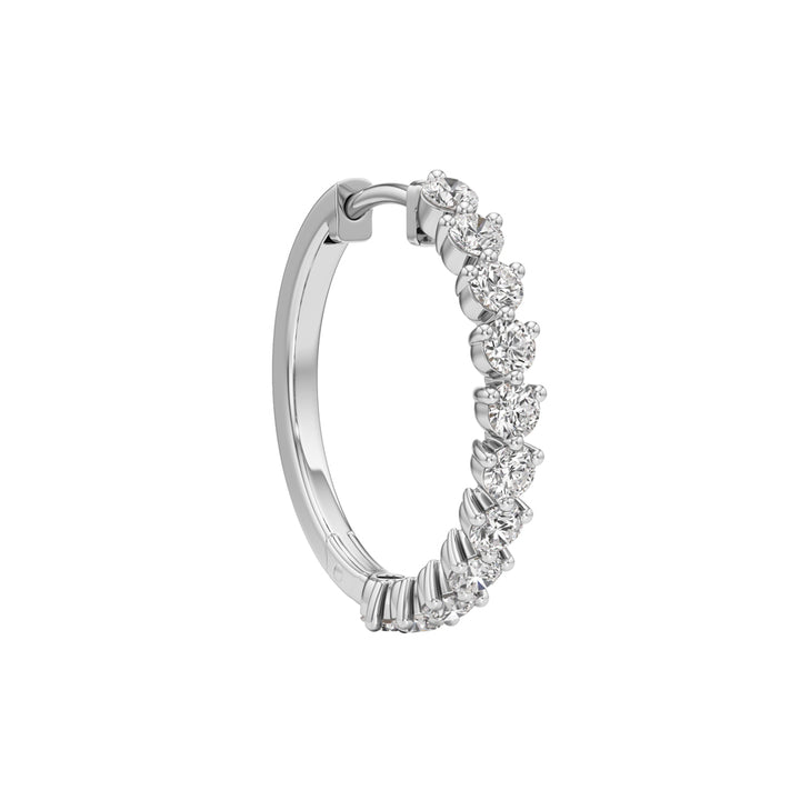 2Ct Round Shape Hoops Earrings