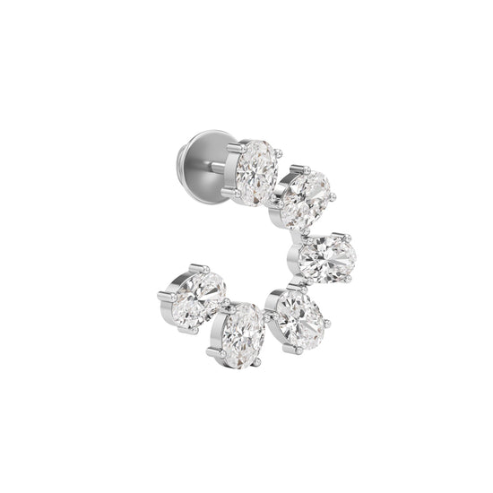 3Ct Oval Shape Fancy Studs Earrings