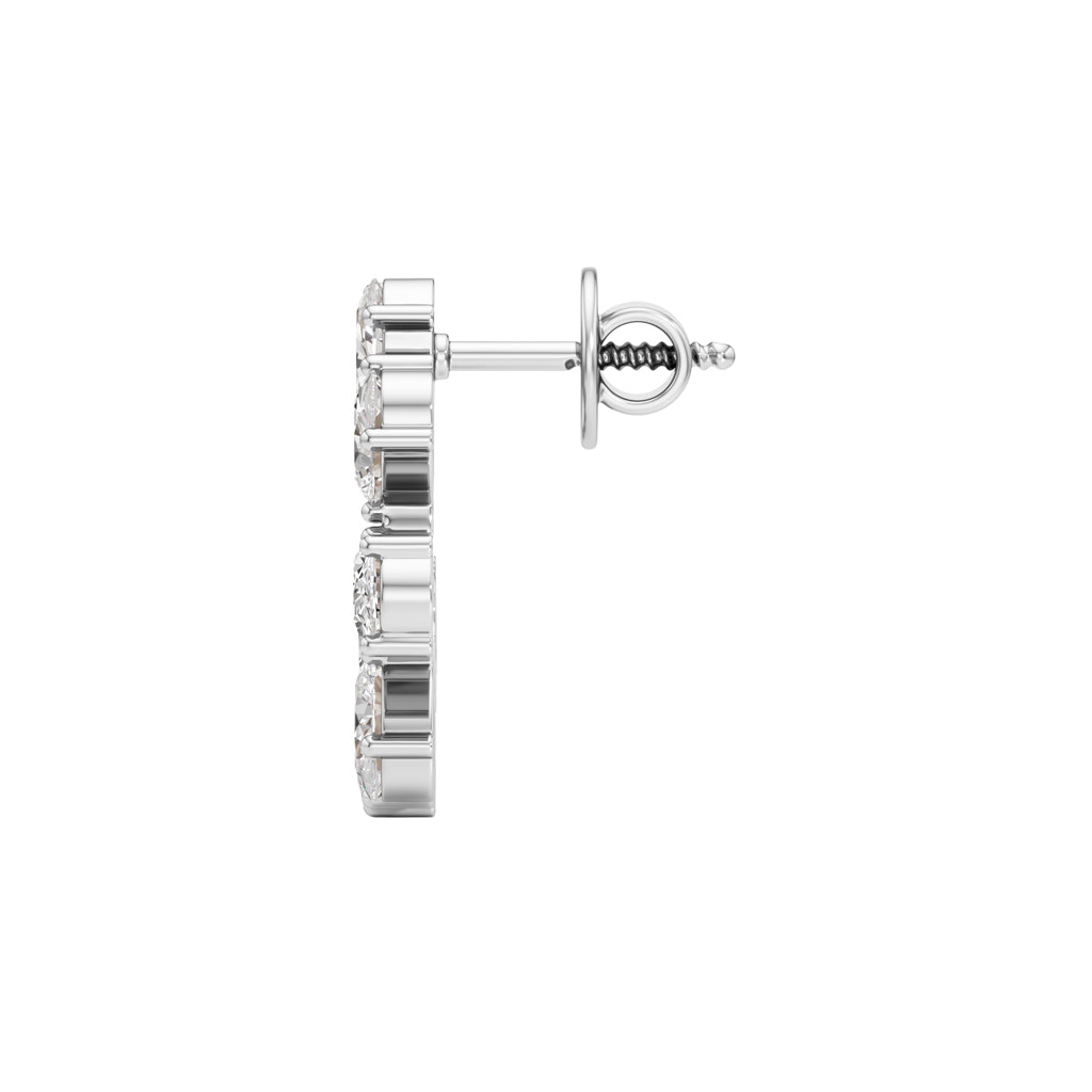 3Ct Oval Shape Fancy Studs Earrings