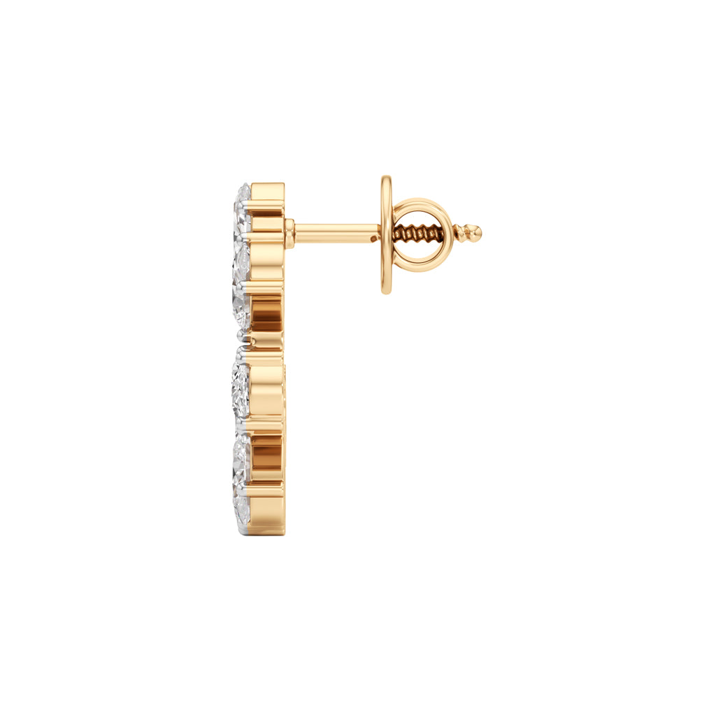 3Ct Oval Shape Fancy Studs Earrings