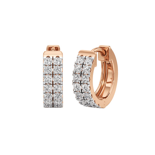 050Ct Round Shape Hoops Earrings