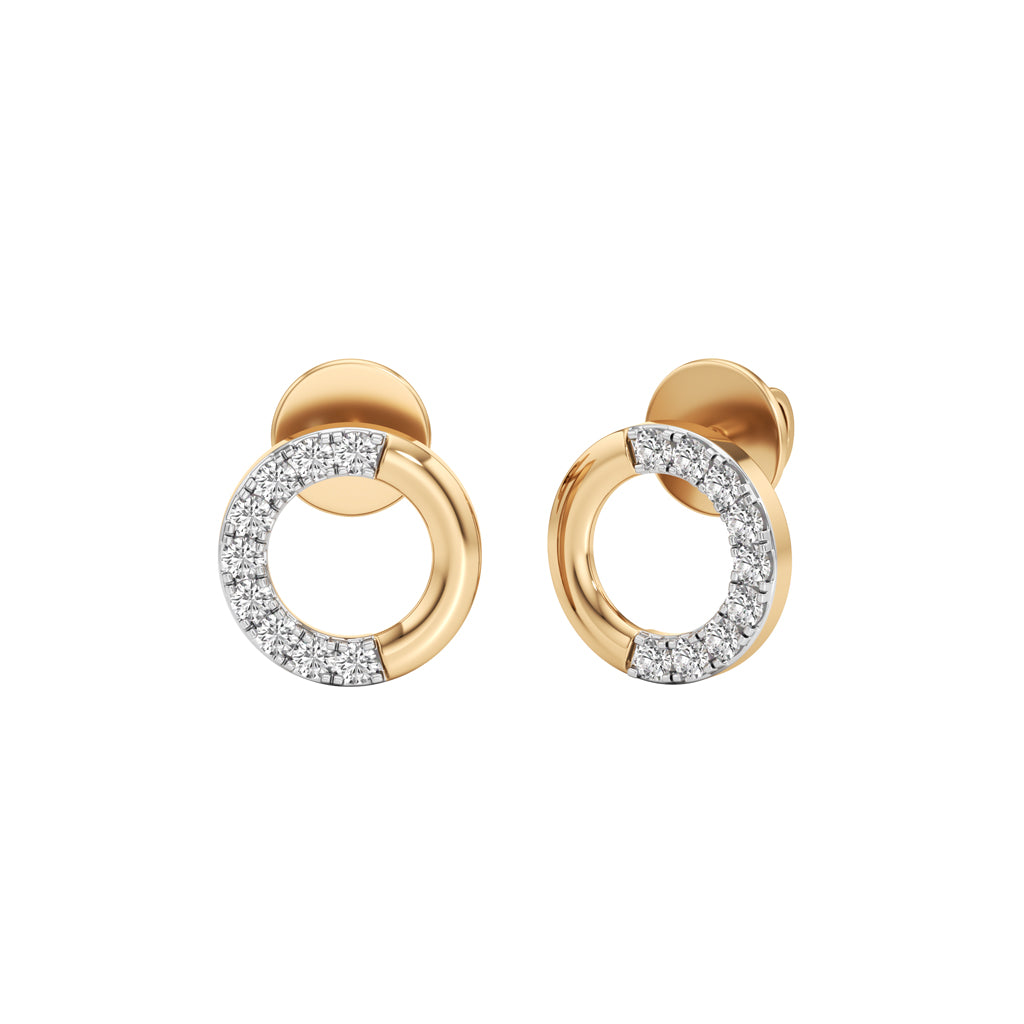 0.25Ct Round Shape Fancy Studs Earrings