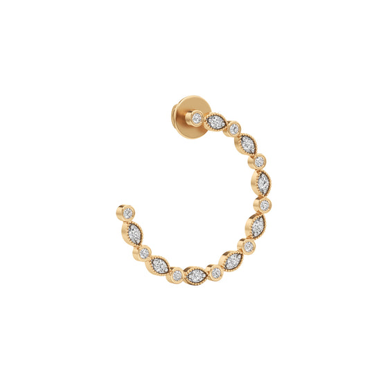 0.75Ct Round Shape Fancy Studs Earrings
