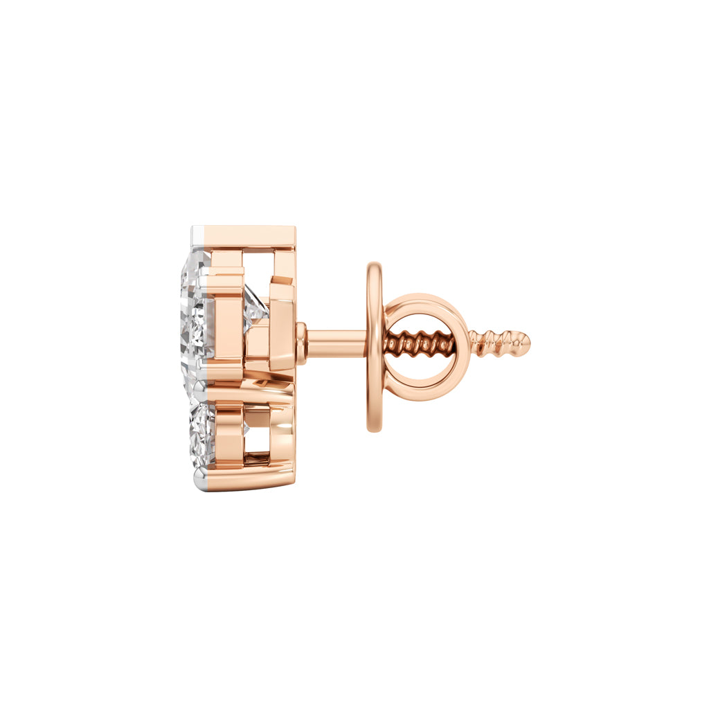 2Ct Oval Shape Fancy Studs Earrings