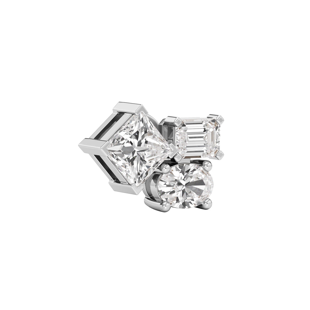 2Ct Oval Shape Fancy Studs Earrings