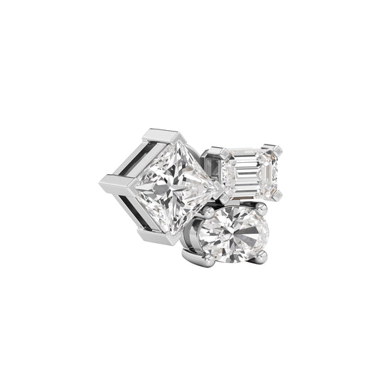 2Ct Oval Shape Fancy Studs Earrings