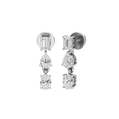 15Ct Pear Shape Dangles Earrings