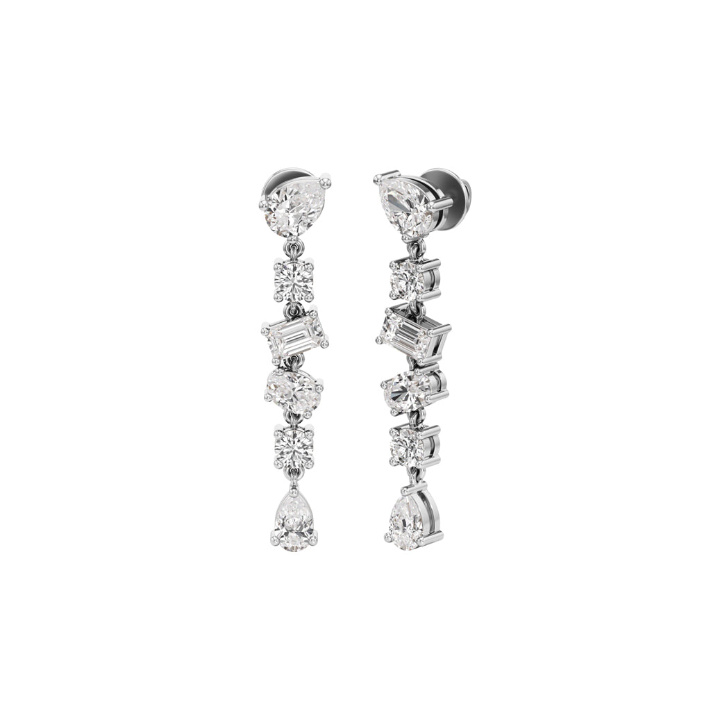 3.25Ct Pear Shape Dangles Earrings