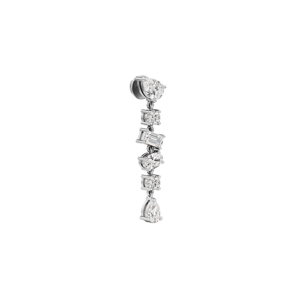 3.25Ct Pear Shape Dangles Earrings