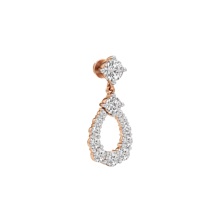 3Ct Round Shape Dangles Earrings