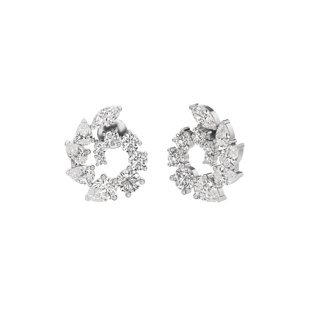 6.25Ct Pear Shape Fancy Studs Earrings