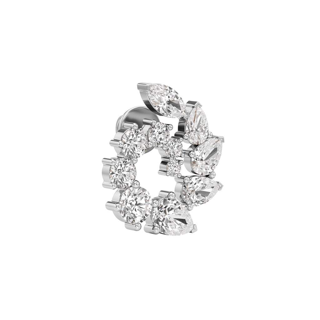 6.25Ct Pear Shape Fancy Studs Earrings