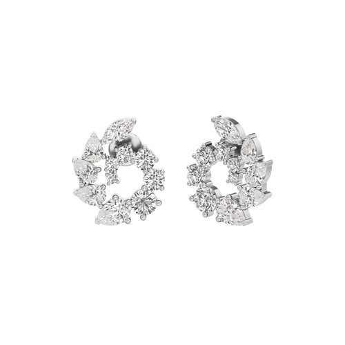 625Ct Pear Shape Fancy Studs Earrings