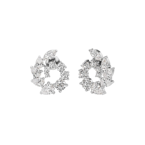 625Ct Pear Shape Fancy Studs Earrings