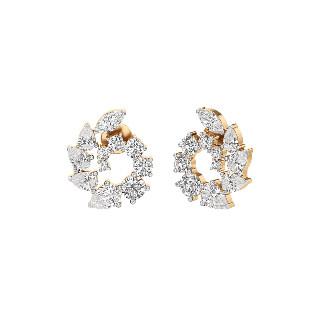 6.25Ct Pear Shape Fancy Studs Earrings