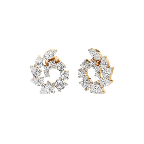 625Ct Pear Shape Fancy Studs Earrings