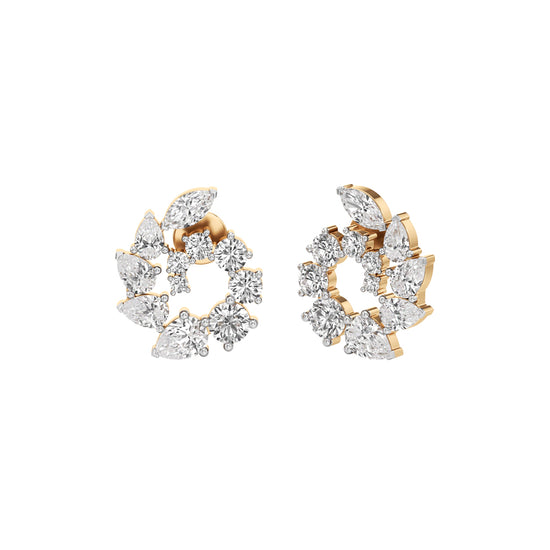 625Ct Pear Shape Fancy Studs Earrings