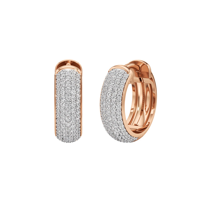 0.75Ct Round Shape,,Hoops Earrings