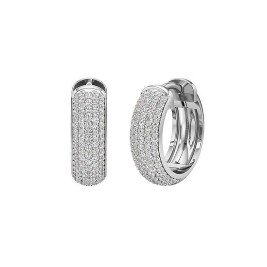 0.75Ct Round Shape,,Hoops Earrings
