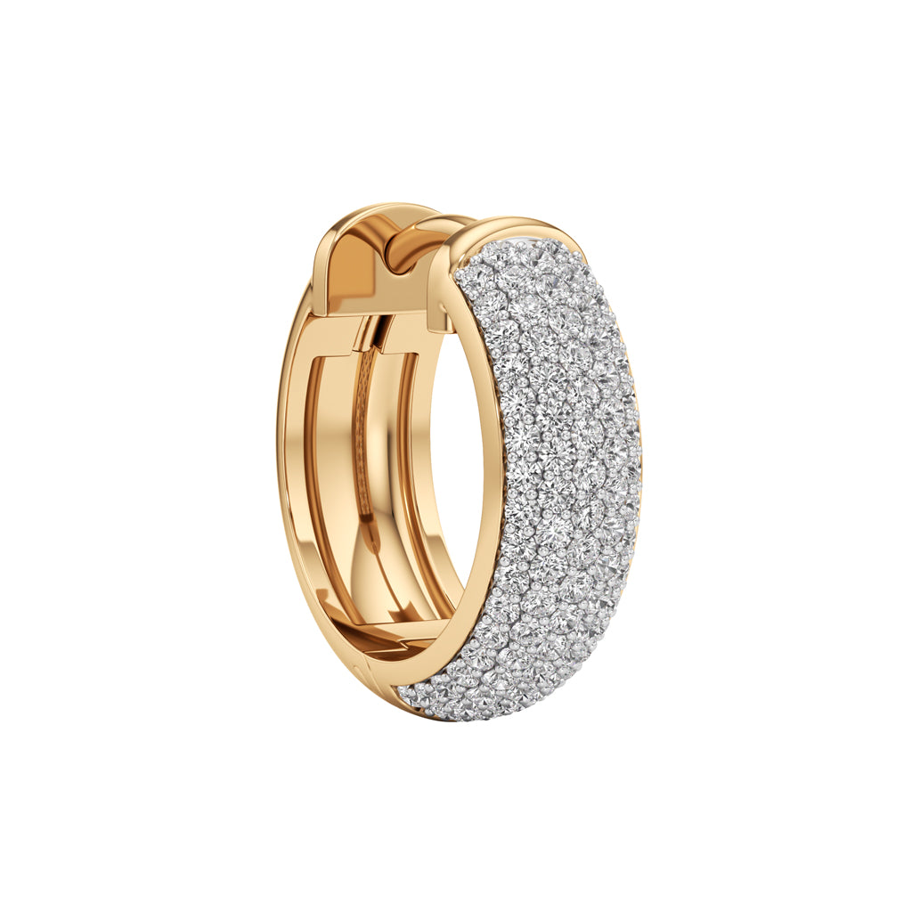 0.75Ct Round Shape,,Hoops Earrings