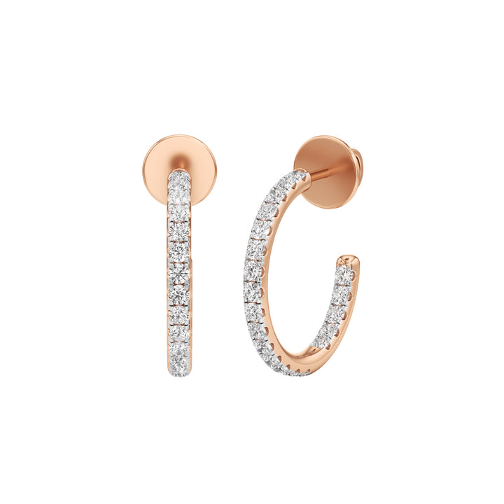 0.5Ct Round Shape,,Hoops Earrings