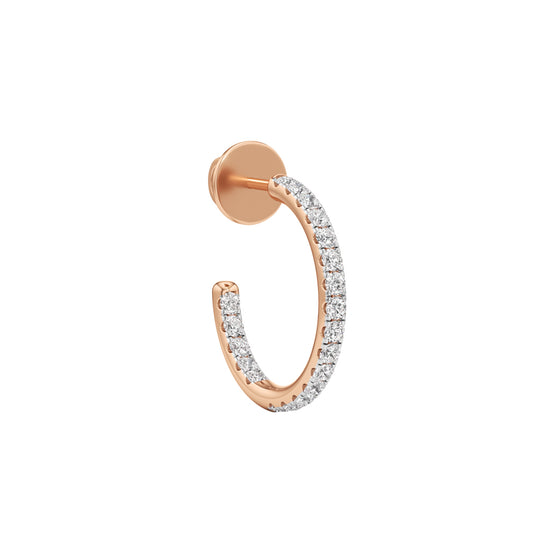 0.5Ct Round Shape,,Hoops Earrings